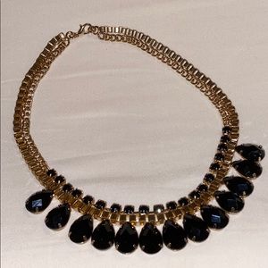 Gold Black Jewel Necklace